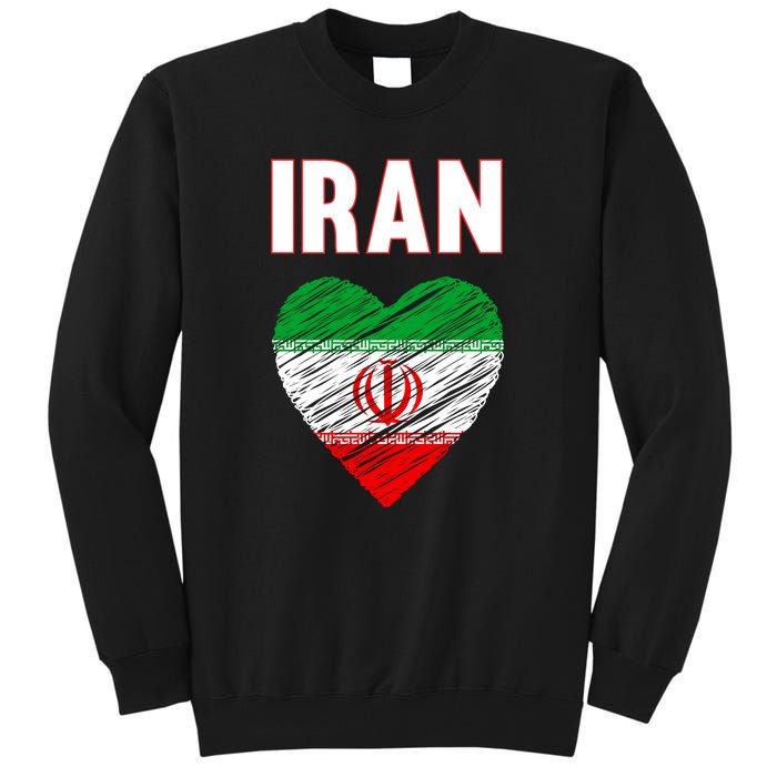 Iran Iranian Persian Pride Heart Tall Sweatshirt