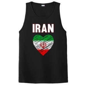 Iran Iranian Persian Pride Heart PosiCharge Competitor Tank