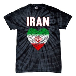 Iran Iranian Persian Pride Heart Tie-Dye T-Shirt