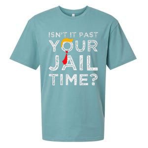 Isn’T It Past Your Jail Time Funny Saying Joke Humour Sueded Cloud Jersey T-Shirt