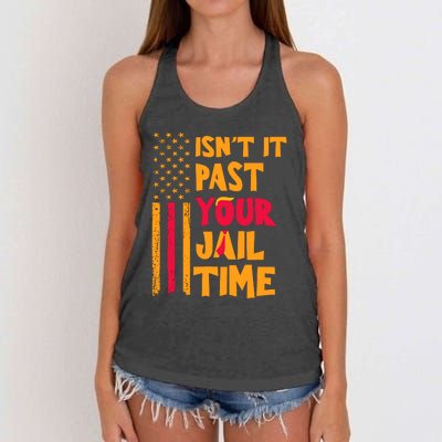 IsnT It Past Your Jail Time Women's Knotted Racerback Tank