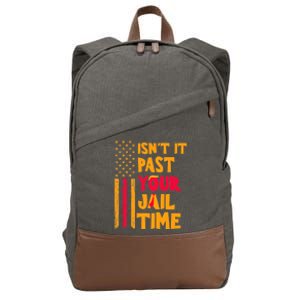 IsnT It Past Your Jail Time? Funny Sarcastic Quote Cotton Canvas Backpack