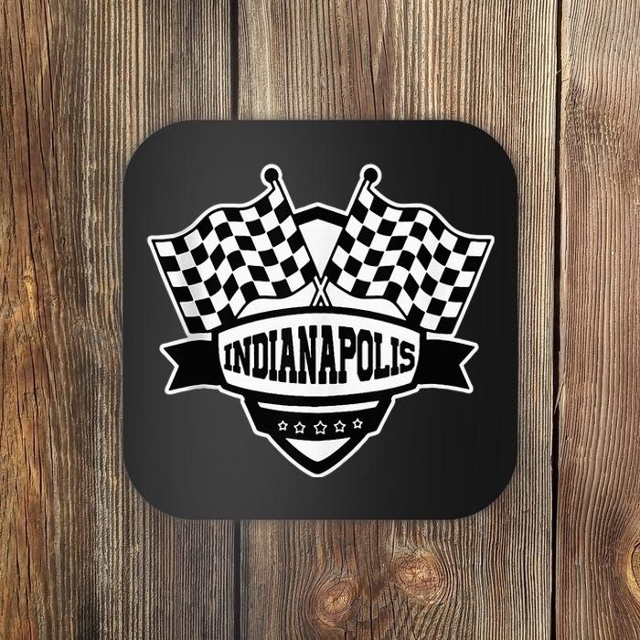 Indianapolis Indiana Racing Checkered Flag Coaster