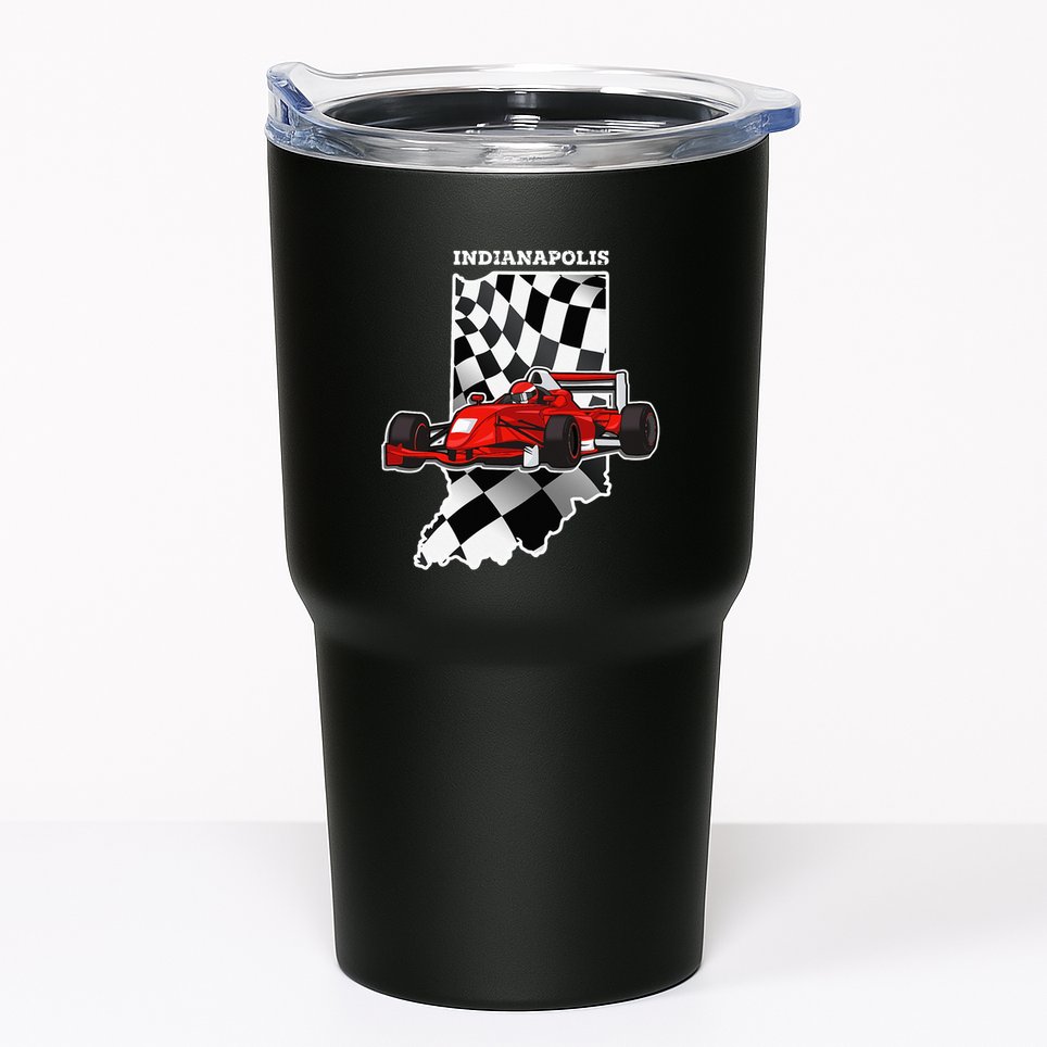 Indianapolis Indycar Racing Map Flag Tumbler