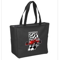 Indianapolis Indycar Racing Map Flag Zip Tote Bag