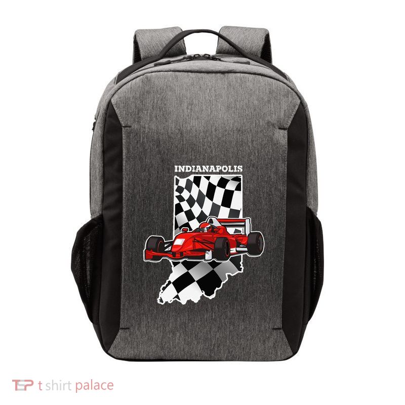 Indianapolis Indycar Racing Map Flag Vector Backpack