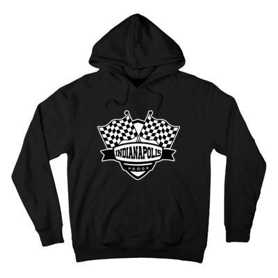 Indianapolis Indiana Racing Checkered Flag Tall Hoodie