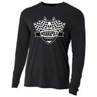 Indianapolis Indiana Racing Checkered Flag Cooling Performance Long Sleeve Crew