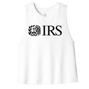 Irs Internal Revenue Service Women's Racerback Cropped Tank