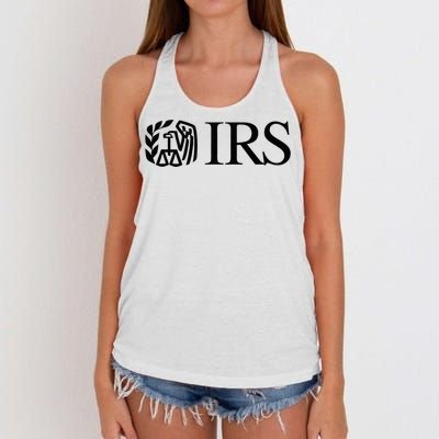 Irs Internal Revenue Service Women's Knotted Racerback Tank