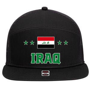 Iraq 7 Panel Mesh Trucker Snapback Hat