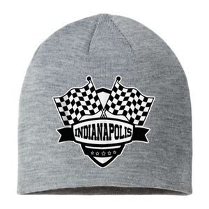 Indianapolis Indiana Racing Checkered Flag Sustainable Beanie