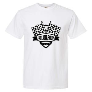 Indianapolis Indiana Racing Checkered Flag Garment-Dyed Heavyweight T-Shirt