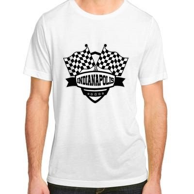 Indianapolis Indiana Racing Checkered Flag Adult ChromaSoft Performance T-Shirt