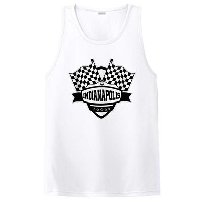 Indianapolis Indiana Racing Checkered Flag PosiCharge Competitor Tank