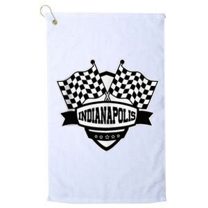 Indianapolis Indiana Racing Checkered Flag Platinum Collection Golf Towel