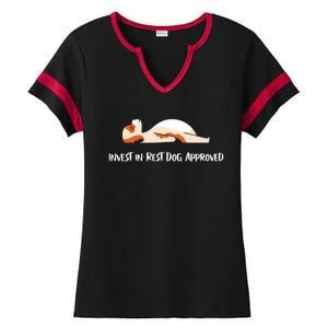 Invest In Rest Dog Approved Ladies Halftime Notch Neck Tee