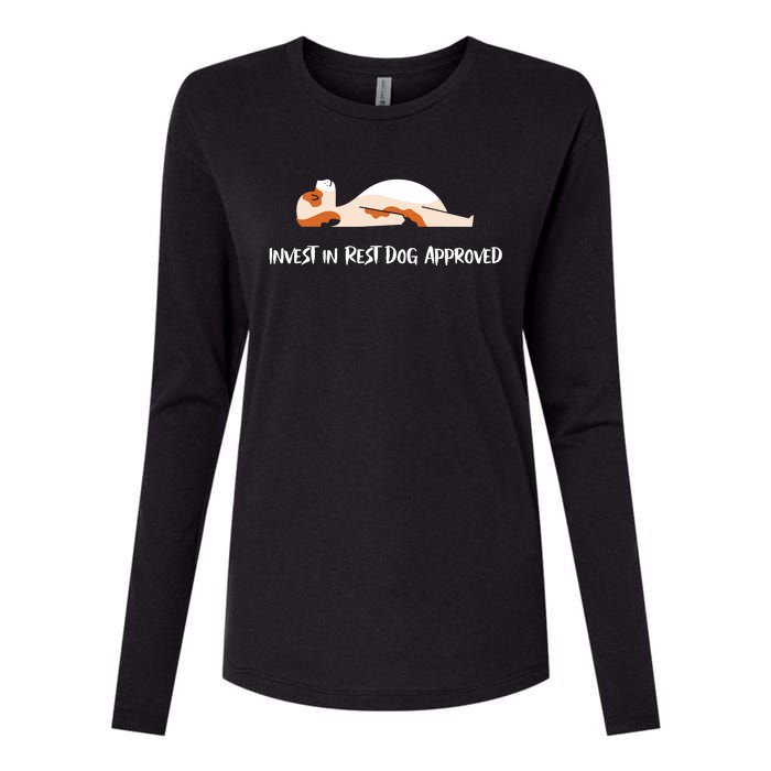 Invest In Rest Dog Approved Womens Cotton Relaxed Long Sleeve T-Shirt