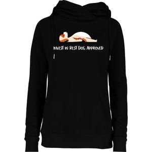 Invest In Rest Dog Approved Womens Funnel Neck Pullover Hood