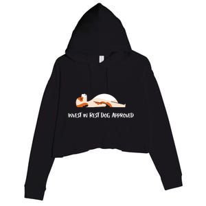 Invest In Rest Dog Approved Crop Fleece Hoodie