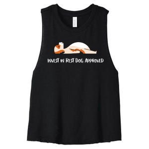 Invest In Rest Dog Approved Women's Racerback Cropped Tank