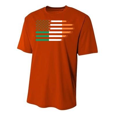 Ireland Irish Roots American Flag Irish Roots Gift Performance Sprint T-Shirt