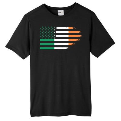 Ireland Irish Roots American Flag Irish Roots Gift Tall Fusion ChromaSoft Performance T-Shirt