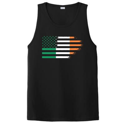 Ireland Irish Roots American Flag Irish Roots Gift PosiCharge Competitor Tank