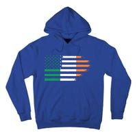 Ireland Irish Roots American Flag Irish Roots Gift Tall Hoodie