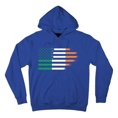 Ireland Irish Roots American Flag Irish Roots Gift Tall Hoodie