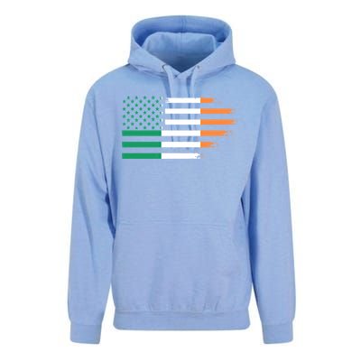 Ireland Irish Roots American Flag Irish Roots Gift Unisex Surf Hoodie