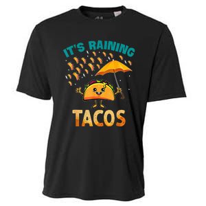 It Is Raining Tacos Funny Taco Cooling Performance Crew T-Shirt