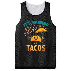 It Is Raining Tacos Funny Taco Mesh Reversible Basketball Jersey Tank