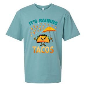 It Is Raining Tacos Funny Taco Sueded Cloud Jersey T-Shirt