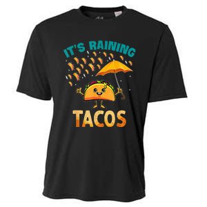 It Is Raining Tacos Funny Taco Kids Cooling Performance Crew T-Shirt