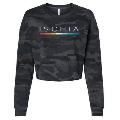 Ischia Italy Retro Cropped Pullover Crew