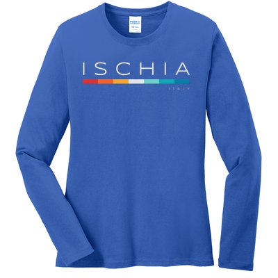 Ischia Italy Retro Ladies Long Sleeve Shirt