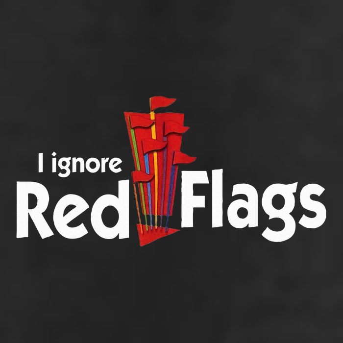 I Ignore Red Flags Garment-Dyed Fleece Hoodie