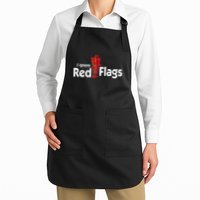 I Ignore Red Flags Full-Length Apron With Pockets