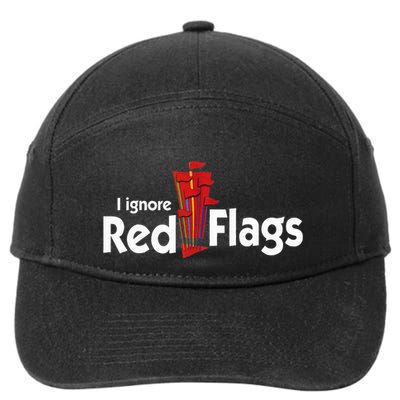 I Ignore Red Flags 7-Panel Snapback Hat