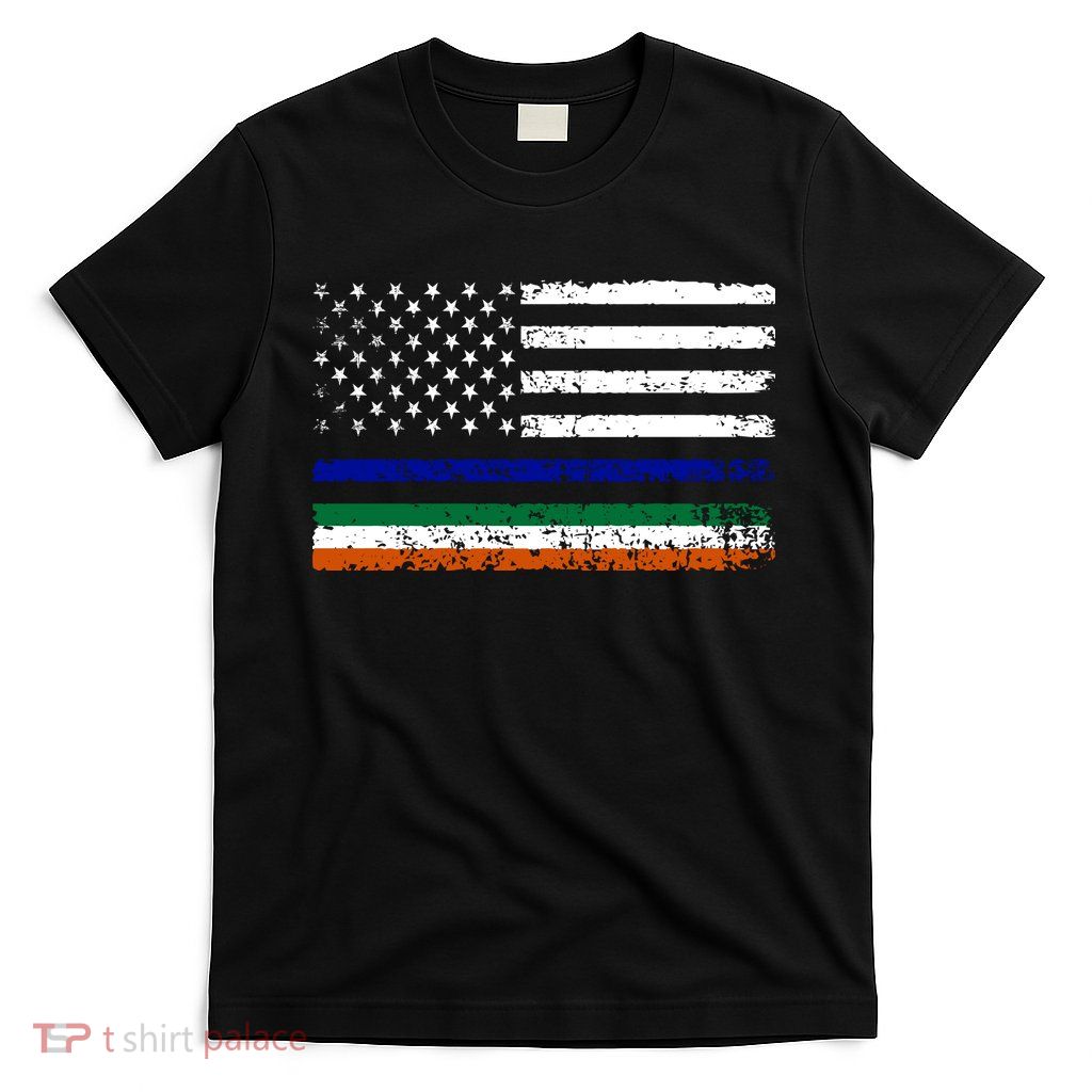 Irish USA Flag Police Officer T-Shirt