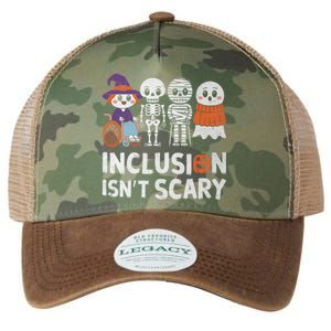 Inclusion IsnT Scary Ghost Mummy Halloween Slp Sped Teacher Legacy Tie Dye Trucker Hat