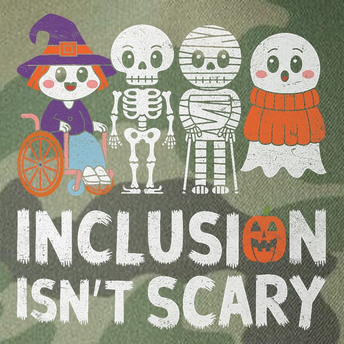 Inclusion IsnT Scary Ghost Mummy Halloween Slp Sped Teacher Legacy Tie Dye Trucker Hat