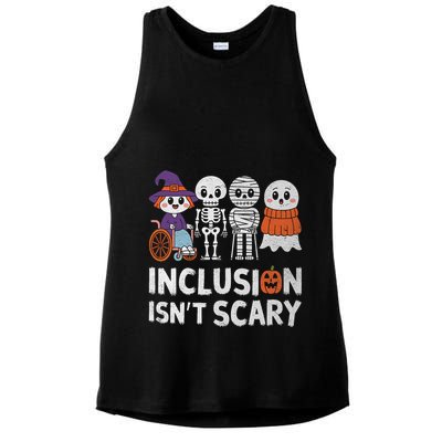 Inclusion IsnT Scary Ghost Mummy Halloween Slp Sped Teacher Ladies PosiCharge Tri-Blend Wicking Tank