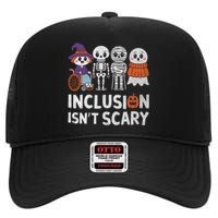 Inclusion IsnT Scary Ghost Mummy Halloween Slp Sped Teacher High Crown Mesh Back Trucker Hat