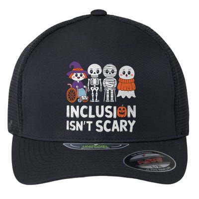 Inclusion IsnT Scary Ghost Mummy Halloween Slp Sped Teacher Flexfit Unipanel Trucker Cap