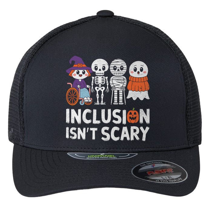 Inclusion IsnT Scary Ghost Mummy Halloween Slp Sped Teacher Flexfit Unipanel Trucker Cap