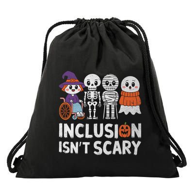 Inclusion IsnT Scary Ghost Mummy Halloween Slp Sped Teacher Drawstring Bag