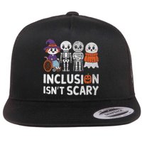 Inclusion IsnT Scary Ghost Mummy Halloween Slp Sped Teacher Flat Bill Trucker Hat