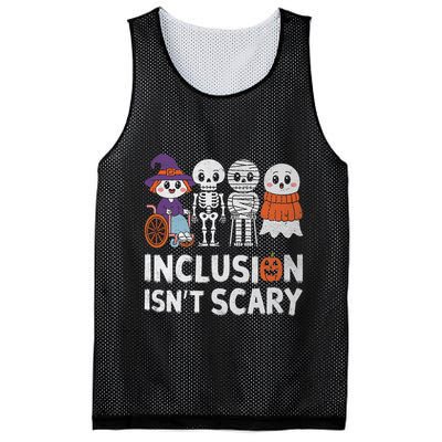 Inclusion IsnT Scary Ghost Mummy Halloween Slp Sped Teacher Mesh Reversible Basketball Jersey Tank